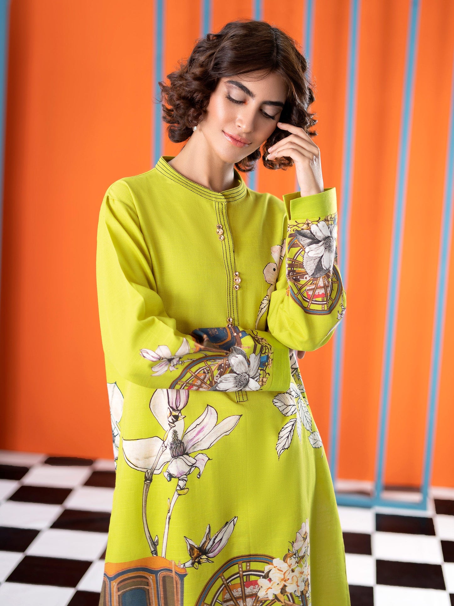 2 Piece Printed Khaddar Suit