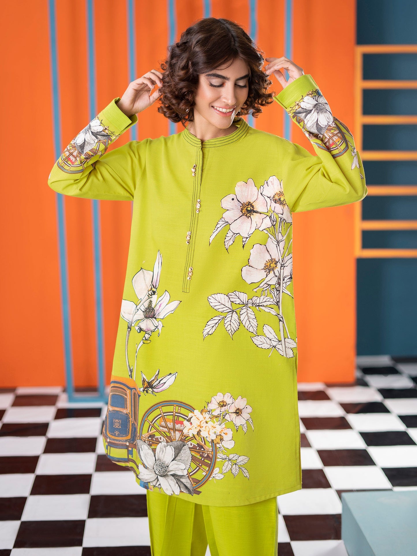 2 Piece Printed Khaddar Suit