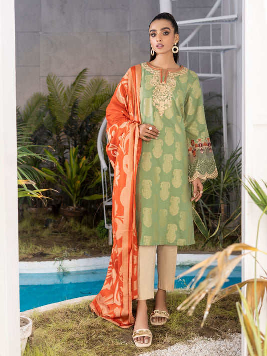 2 Piece Embroidered Jacquard Suit