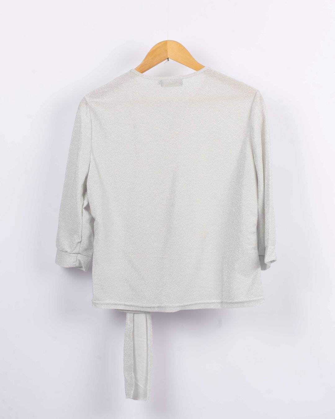 Moonlight V-Neck Top - Ash White