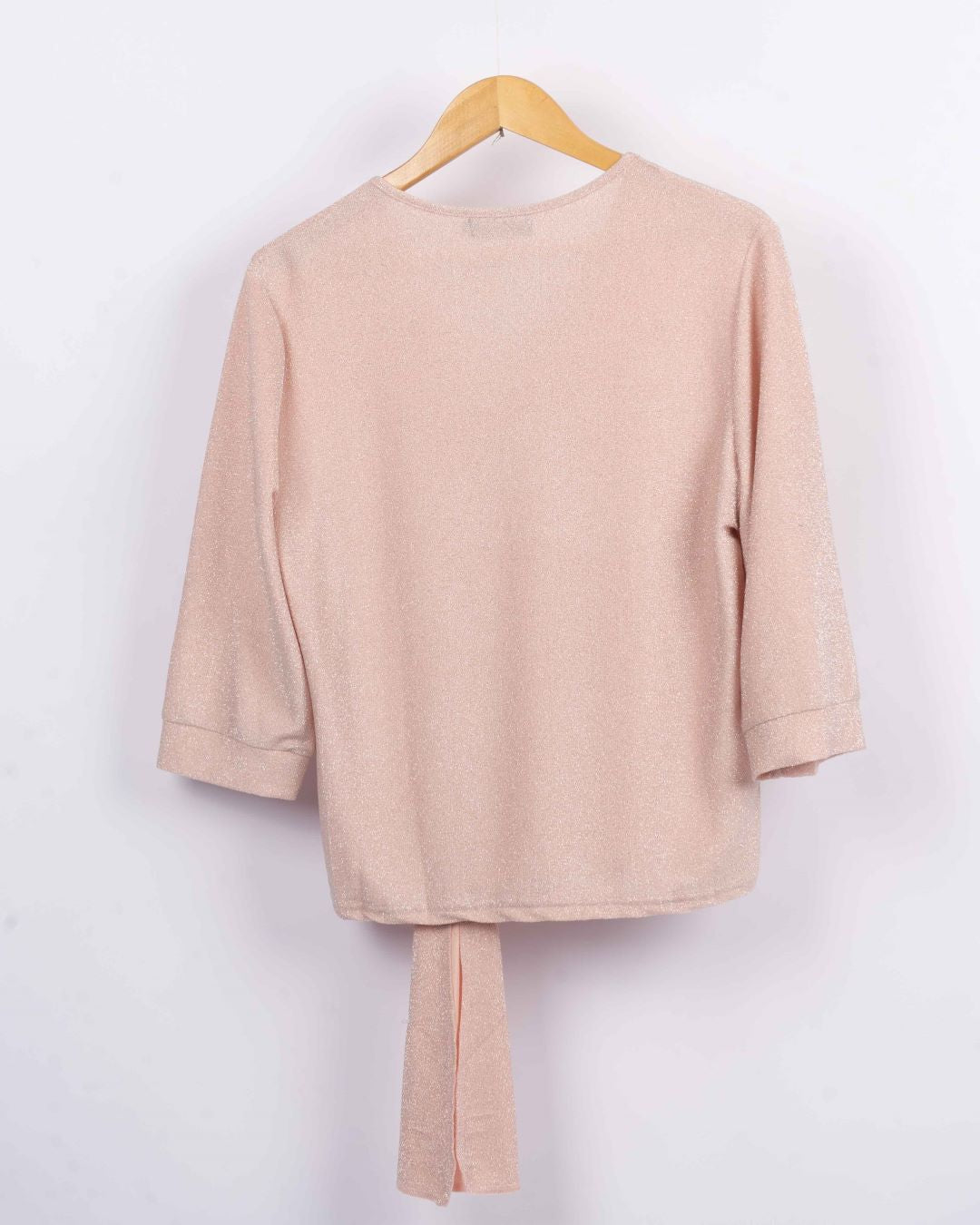 Moonlight V-Neck Top - Beige Nude