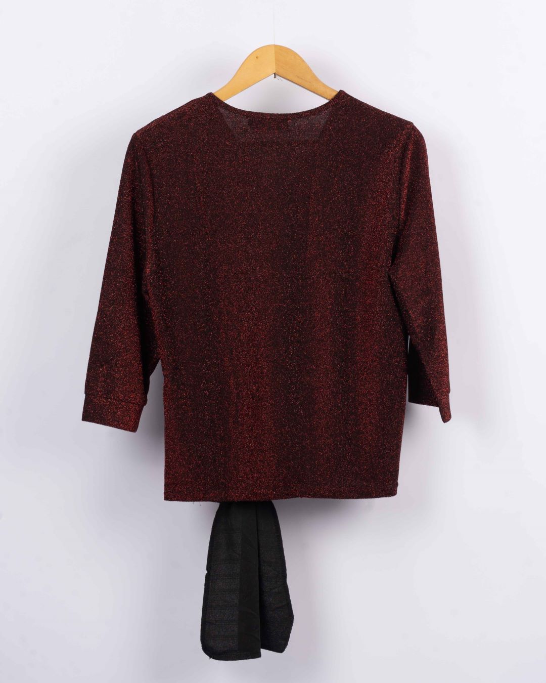 Moonlight V-Neck Top - Maroon