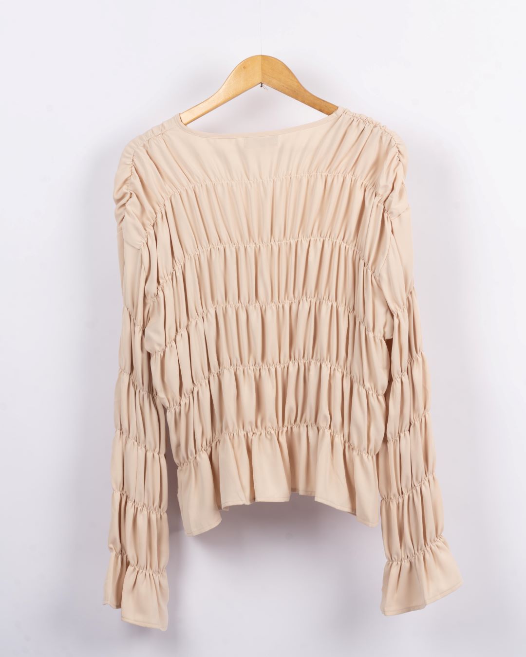 Ruffle Madness Top - Beige