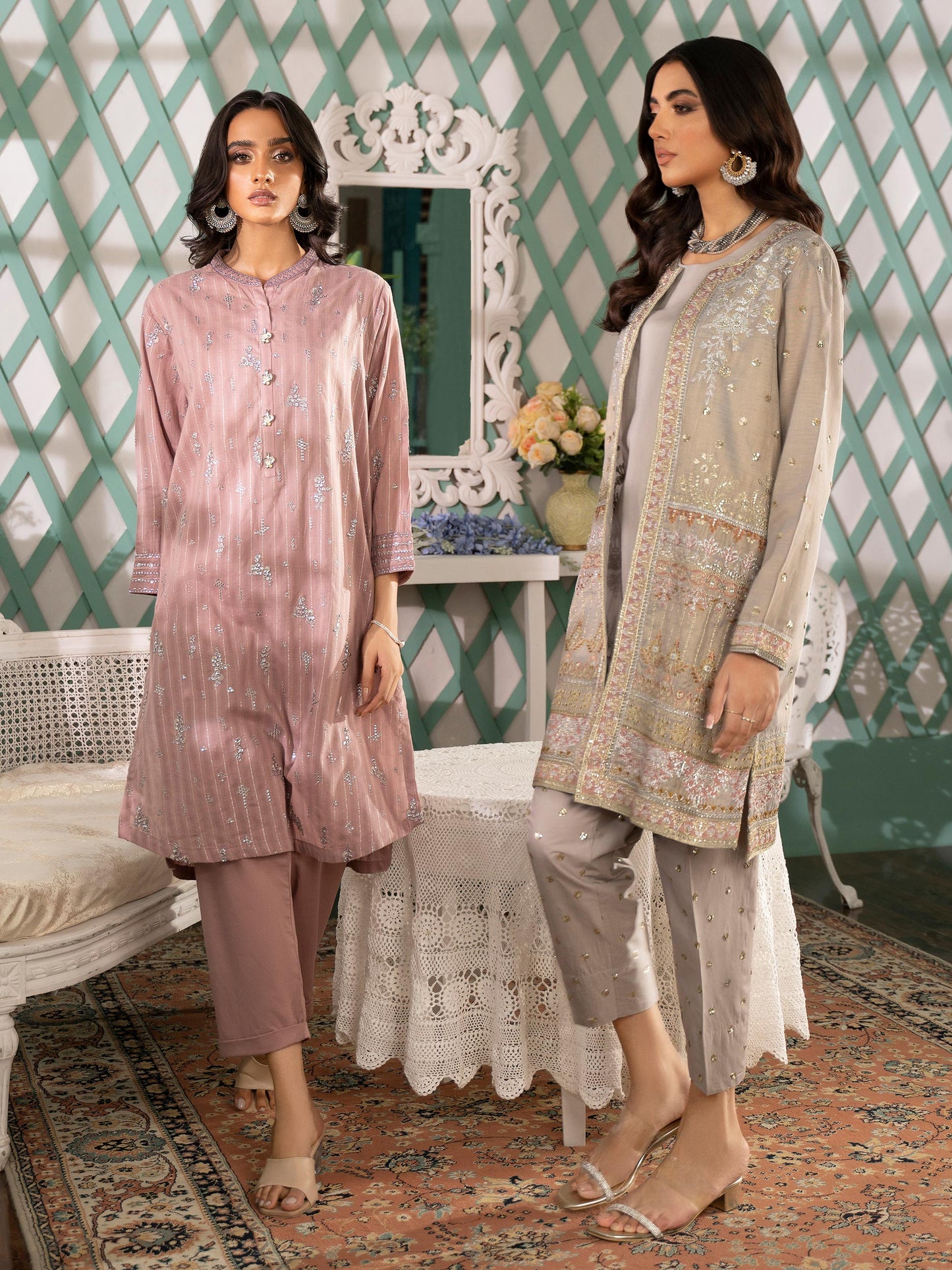 Embroidered Yarn Dyed Suit