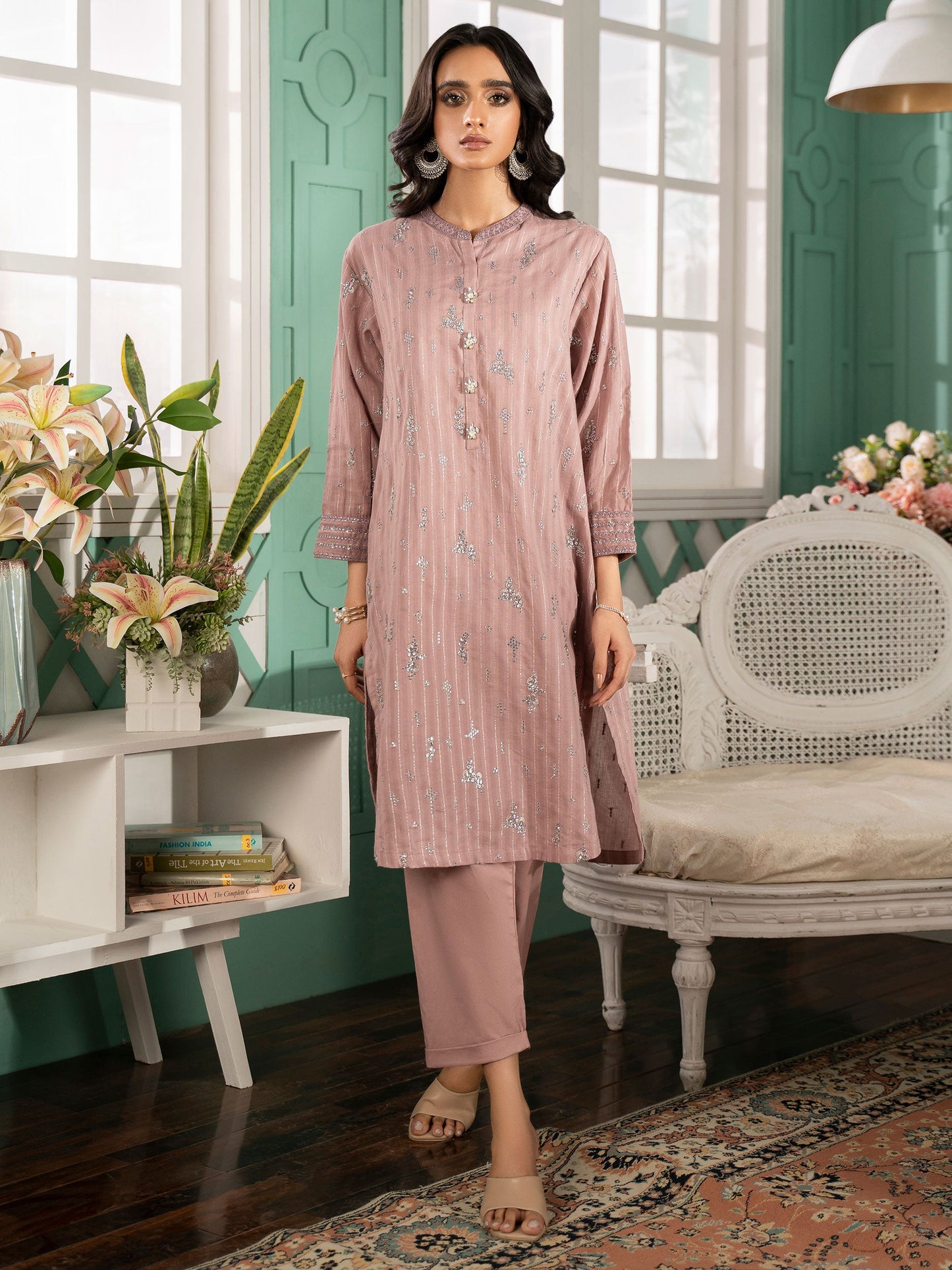Embroidered Yarn Dyed Suit