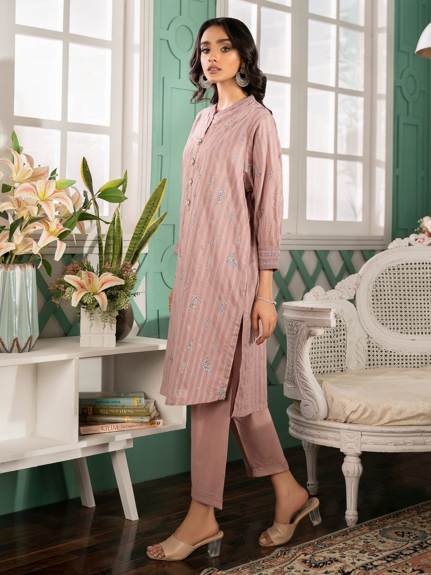 Embroidered Yarn Dyed Suit
