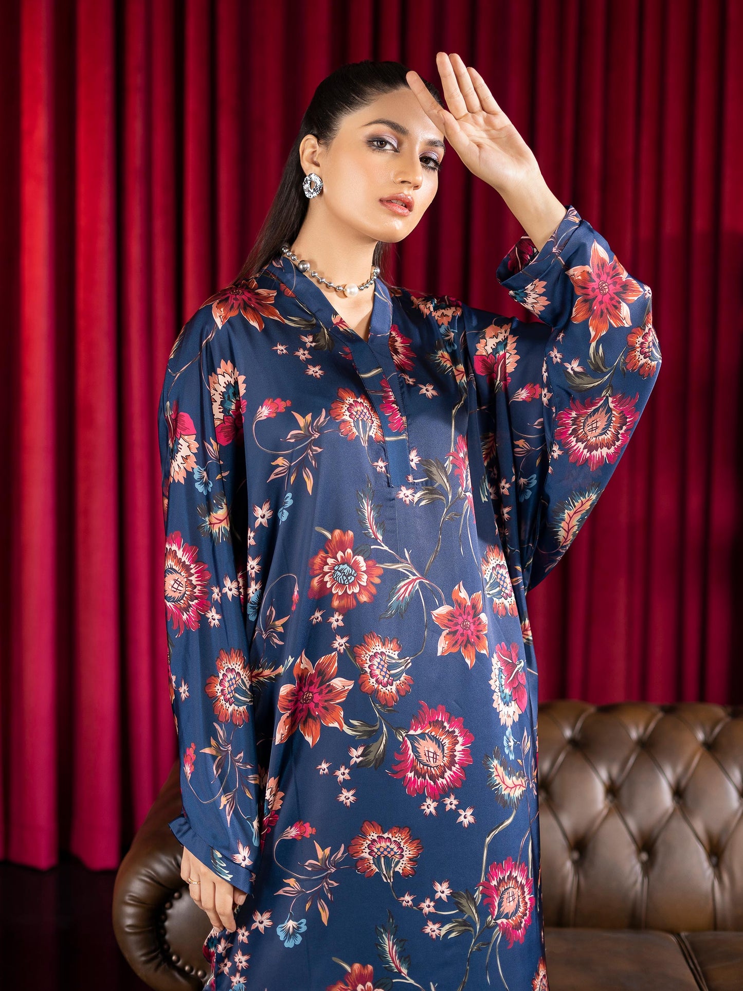 1 Piece Printed Silk Shirt