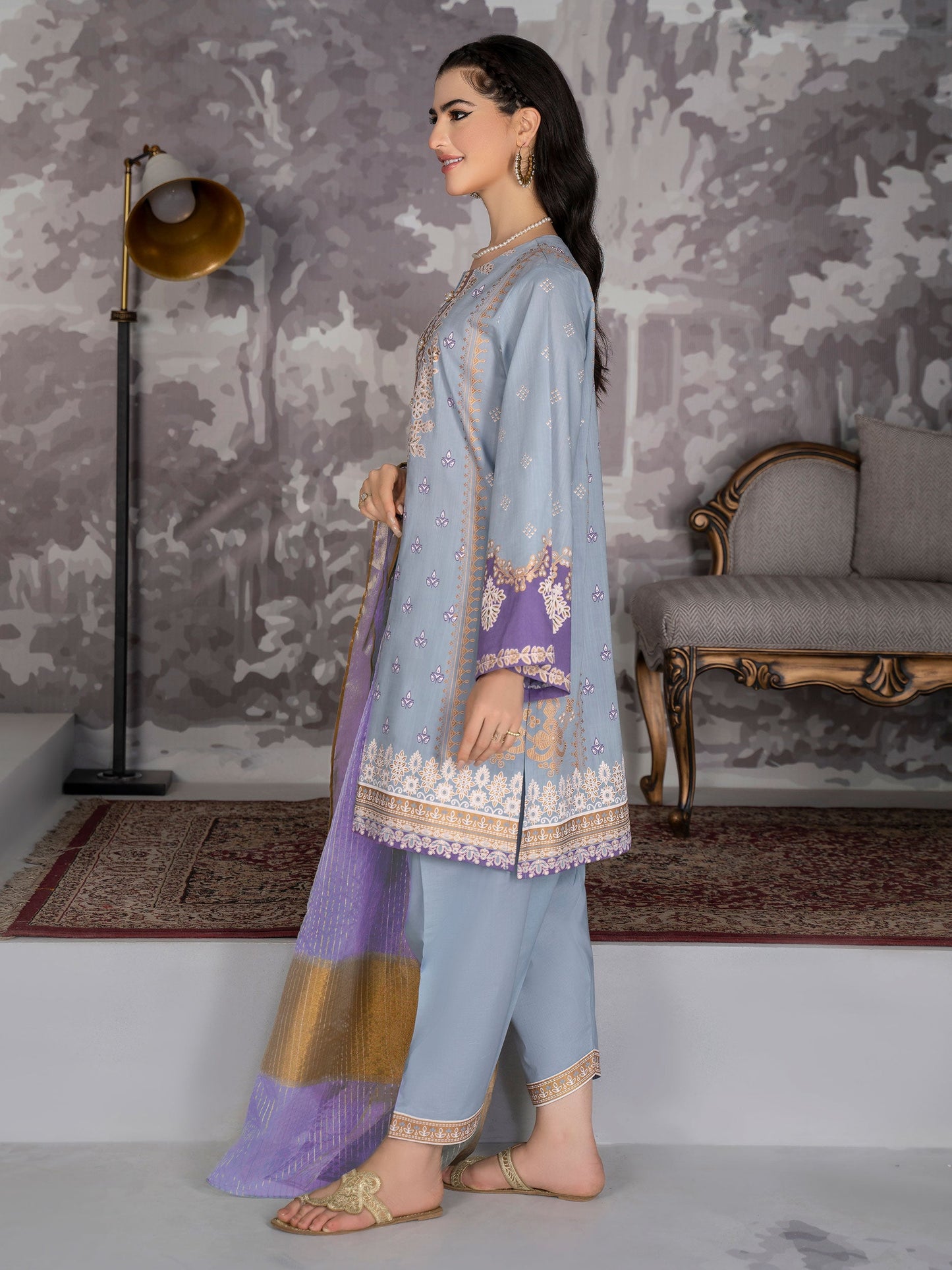 3 Piece Printed Lawn Suit