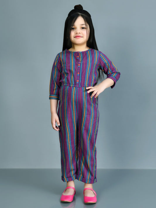 Printed Slub Khaddar Jumpsuit