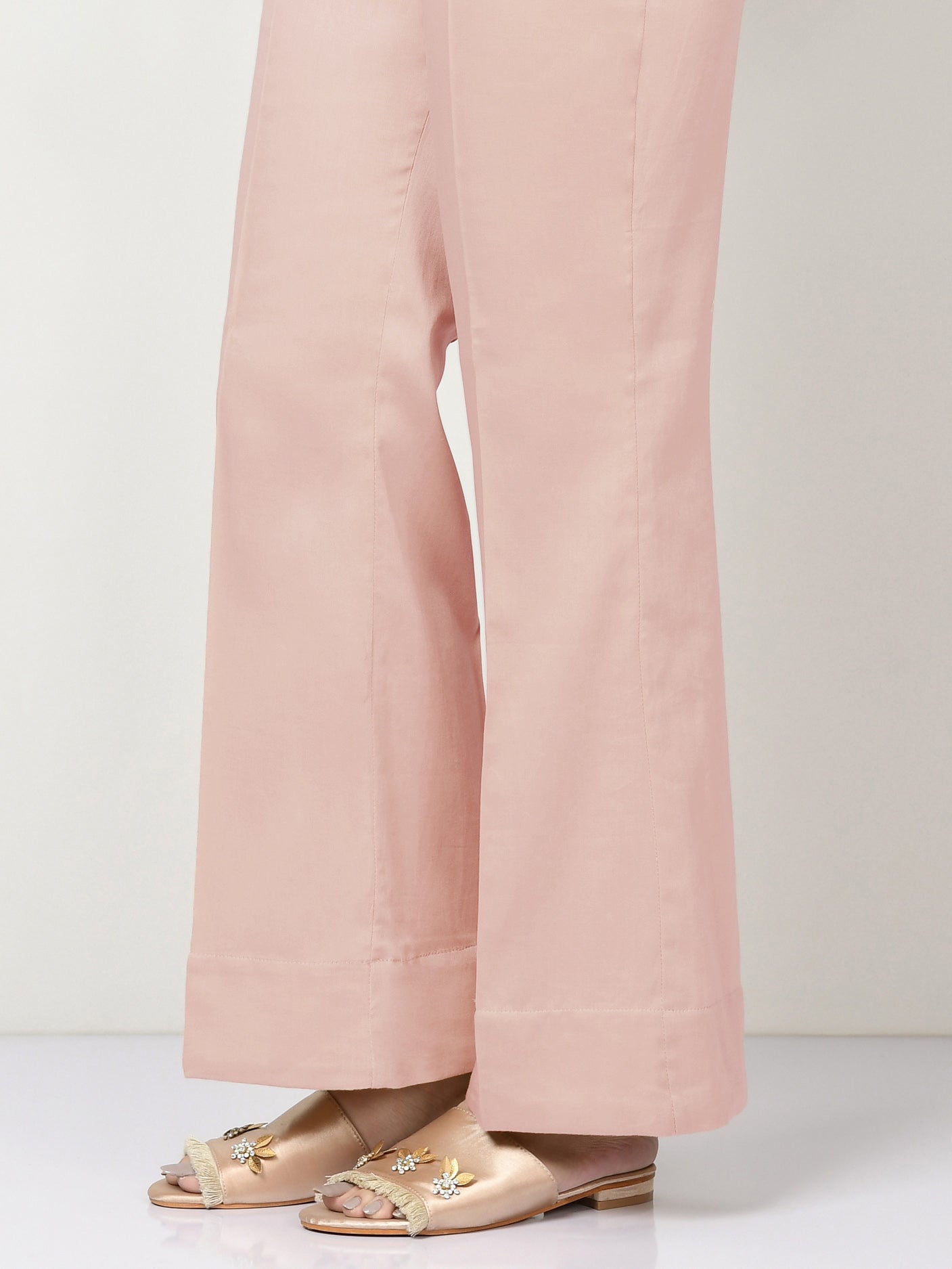 Unstitched Cambric Trouser - Light Pink