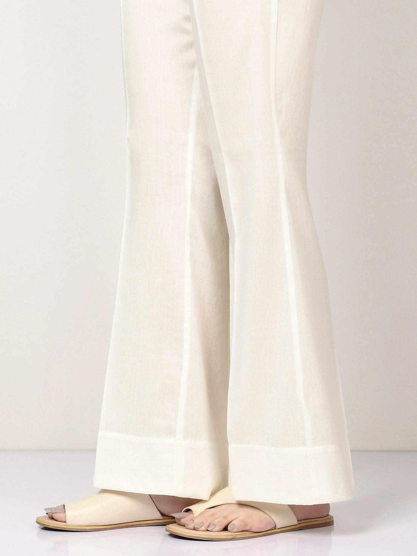 Unstitched Cambric Trouser - Off White