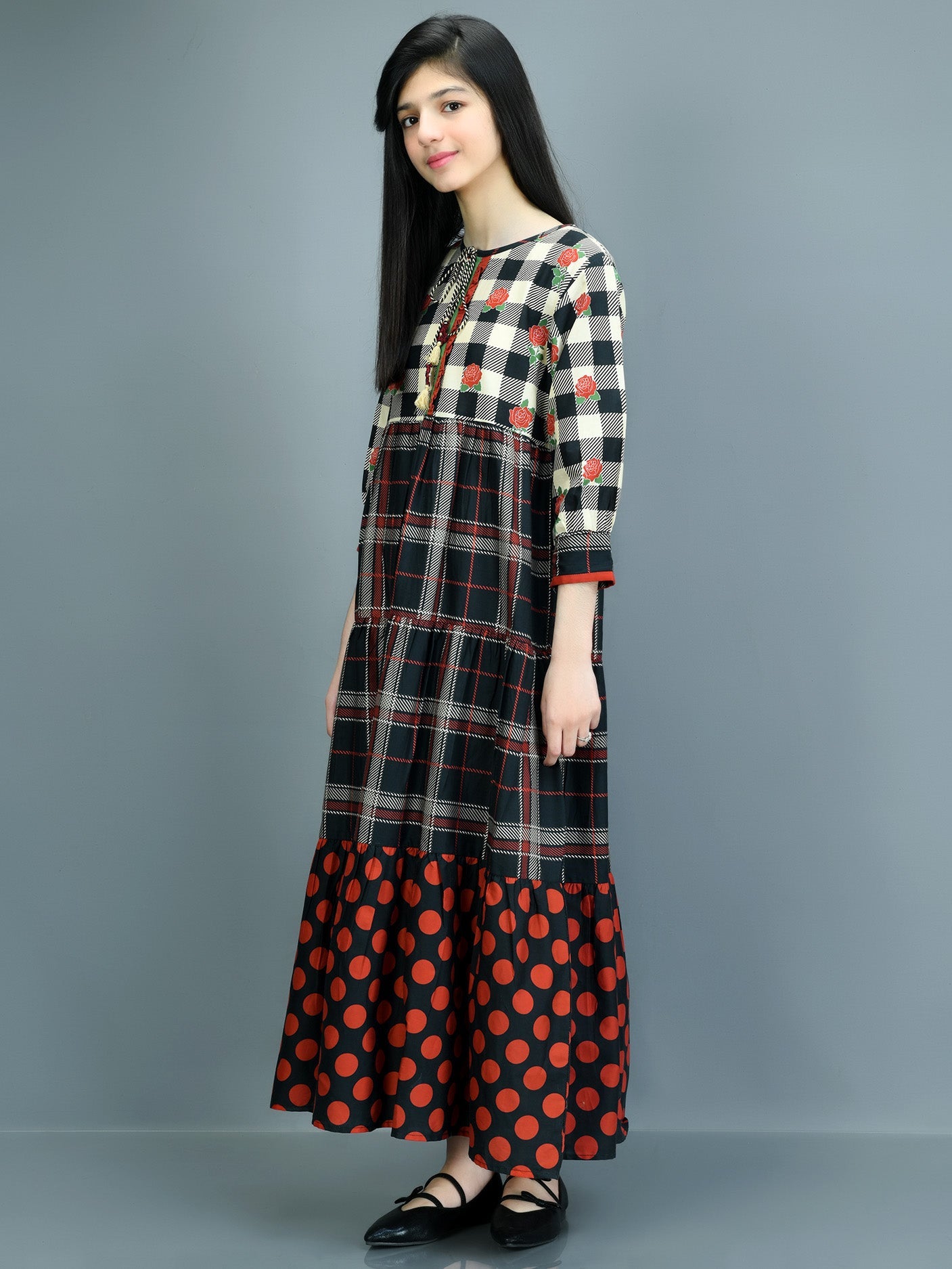 Printed Winter Cotton Dress