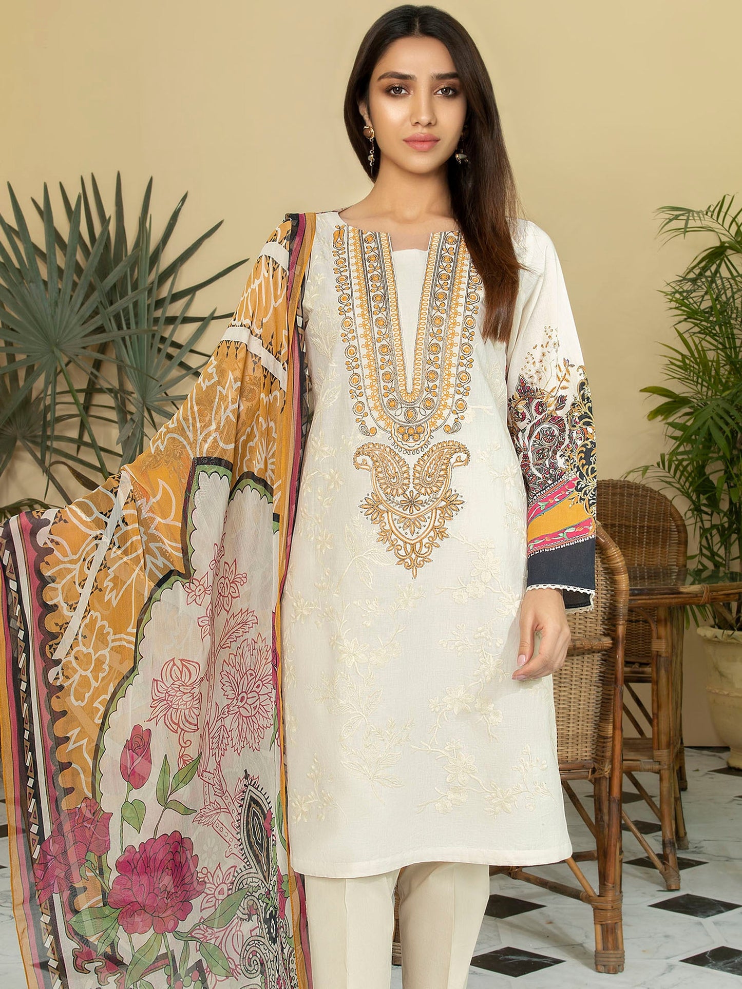 2 Piece Embroidered Lawn Suit