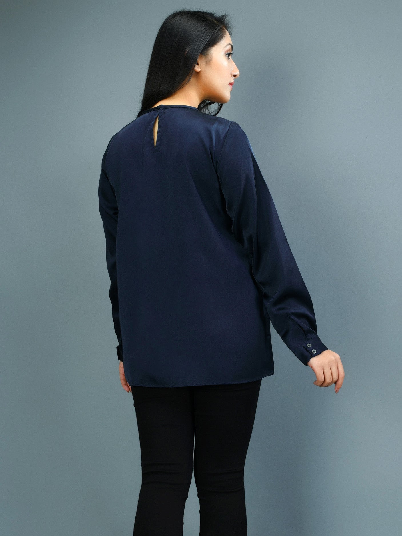 Pearled Silk Top