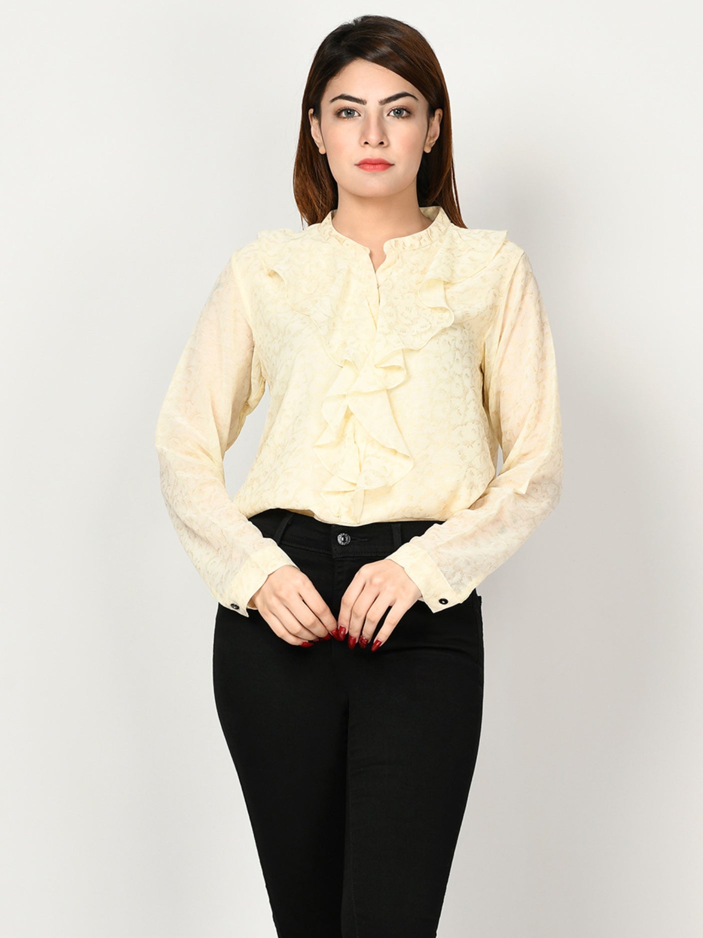 Printed Chiffon Top