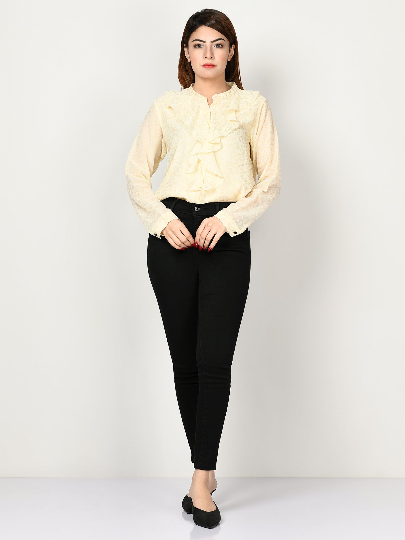 Printed Chiffon Top
