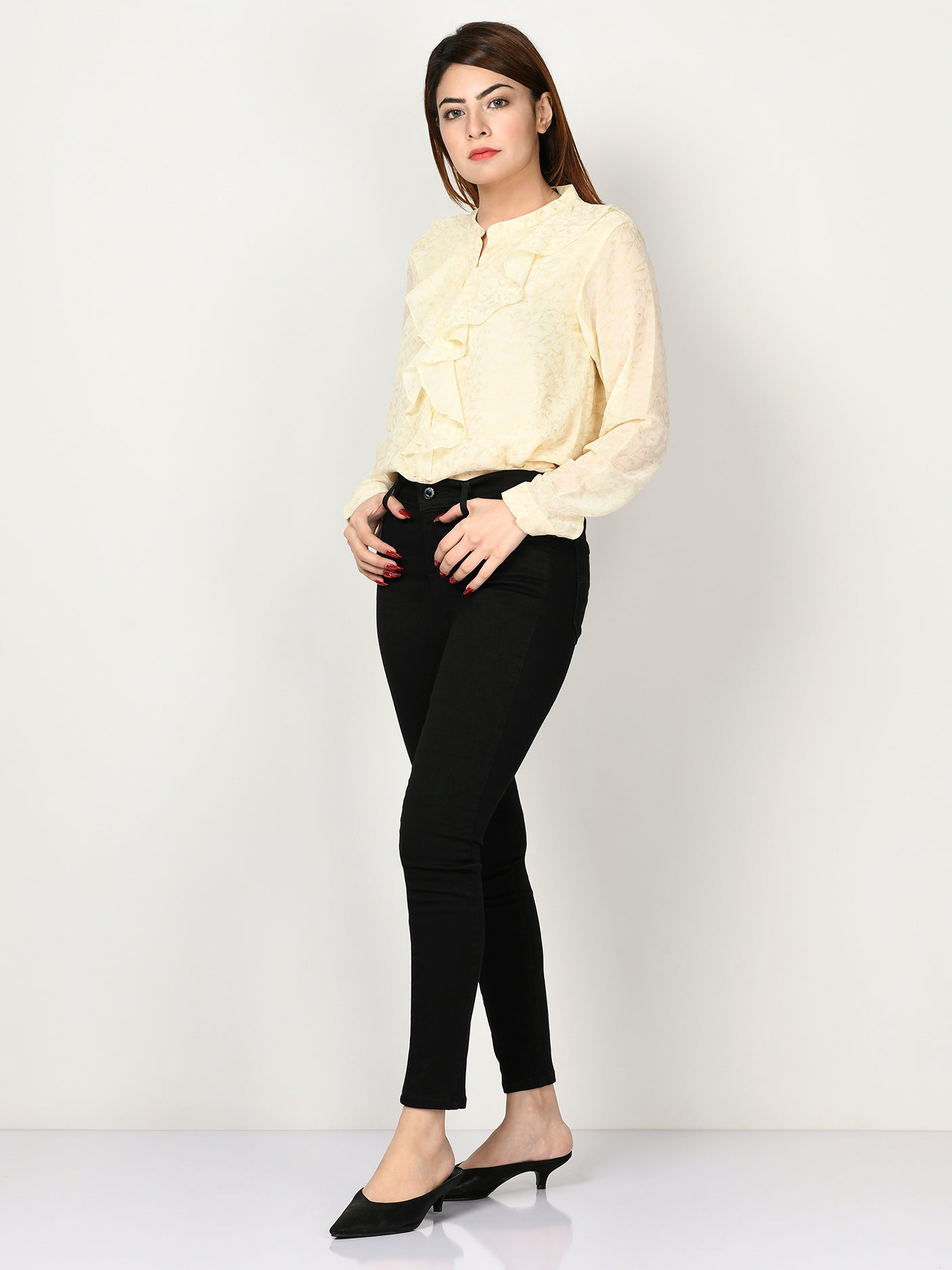 Printed Chiffon Top