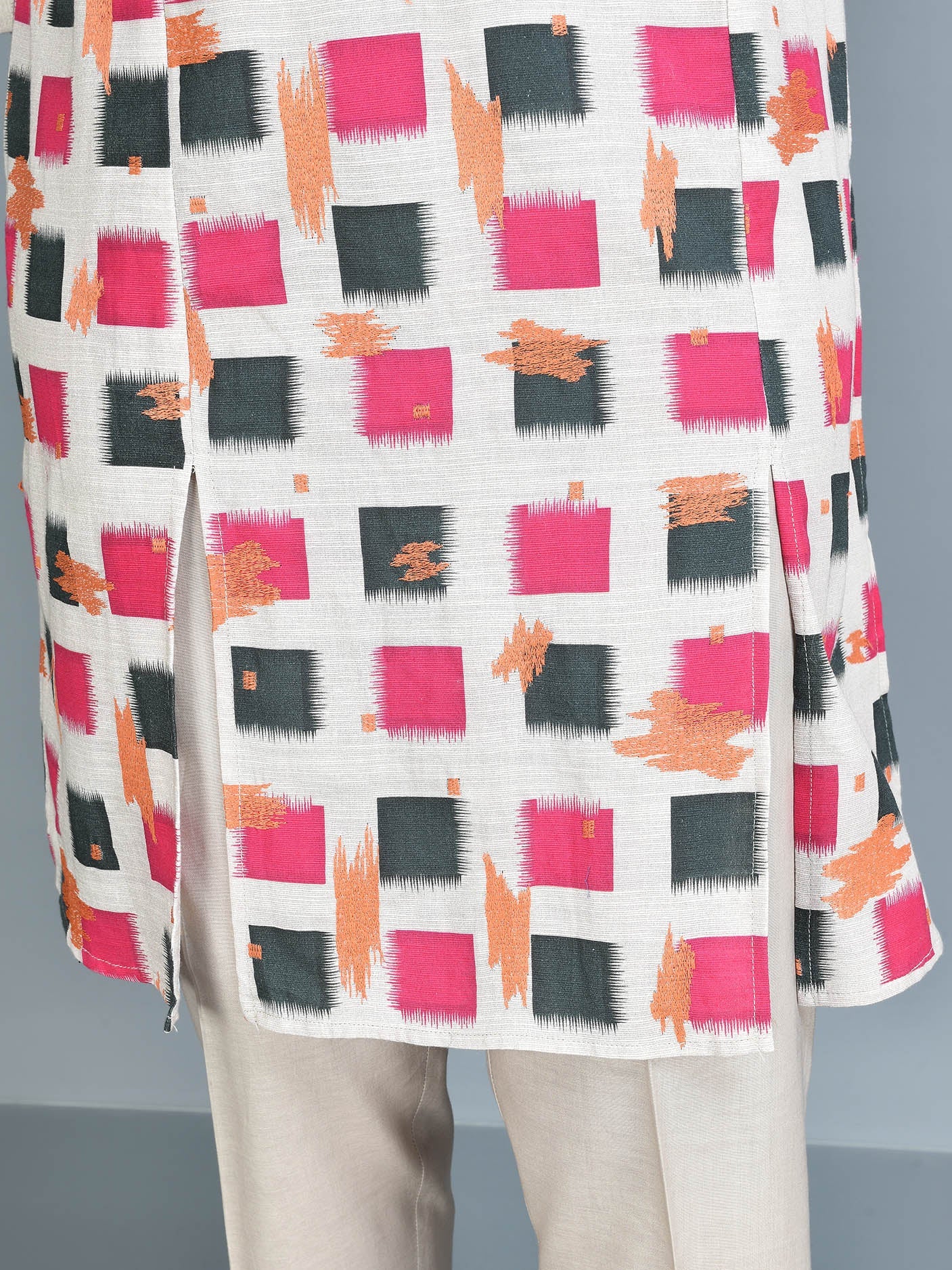 Embroidered Slub Khaddar Shirt