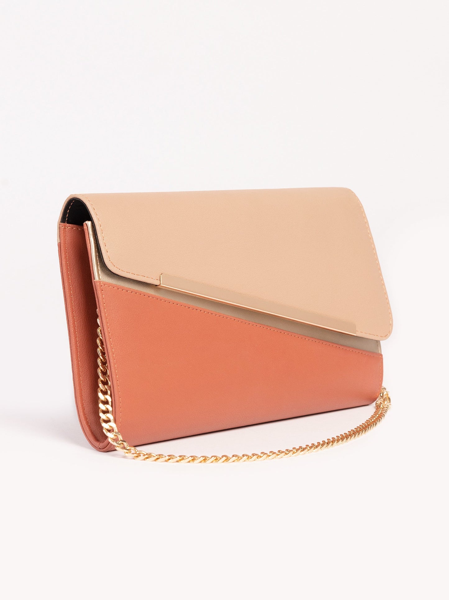 Two Tone Clutch Bag