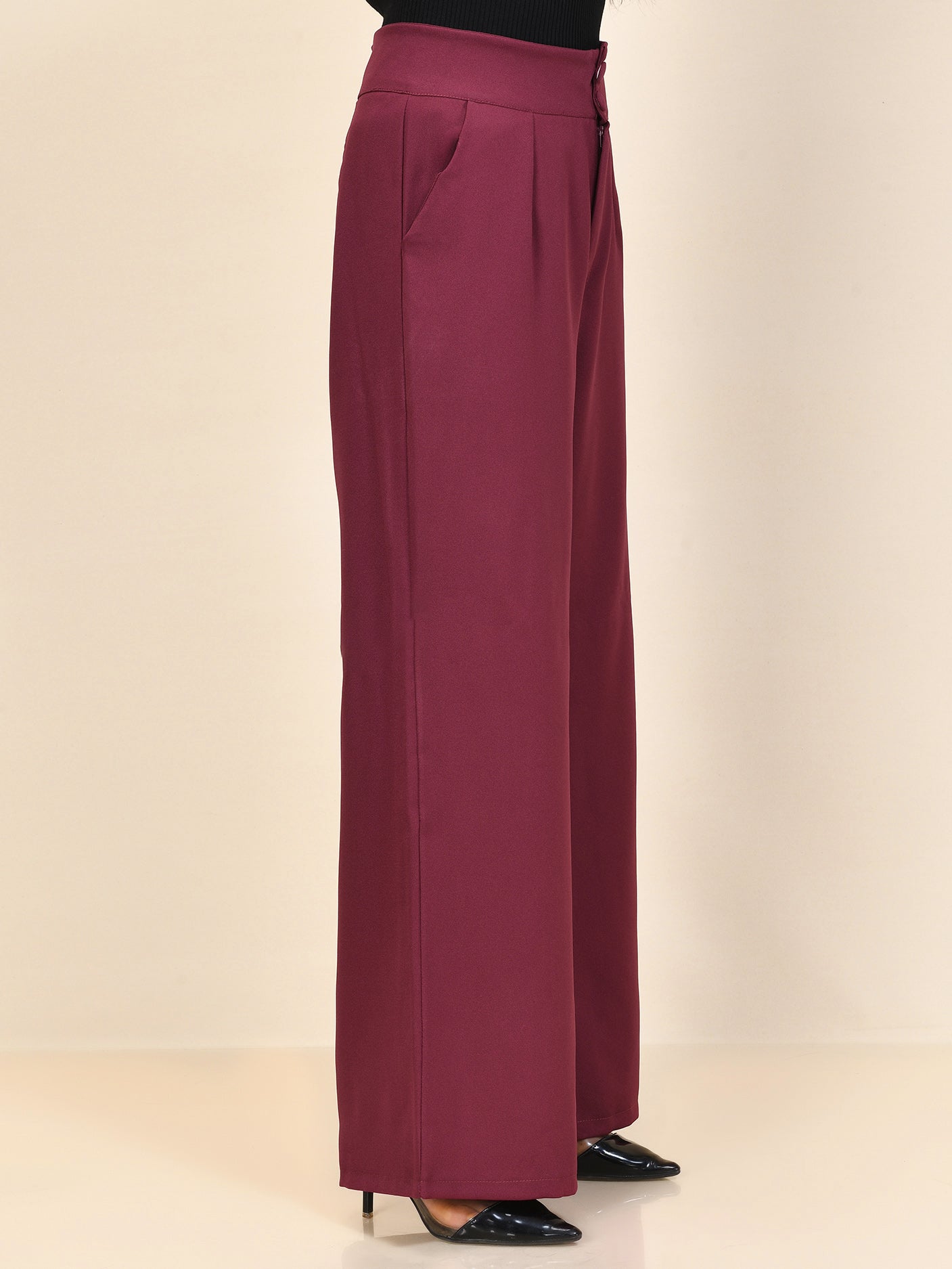 Wide Grip Pants - Maroon