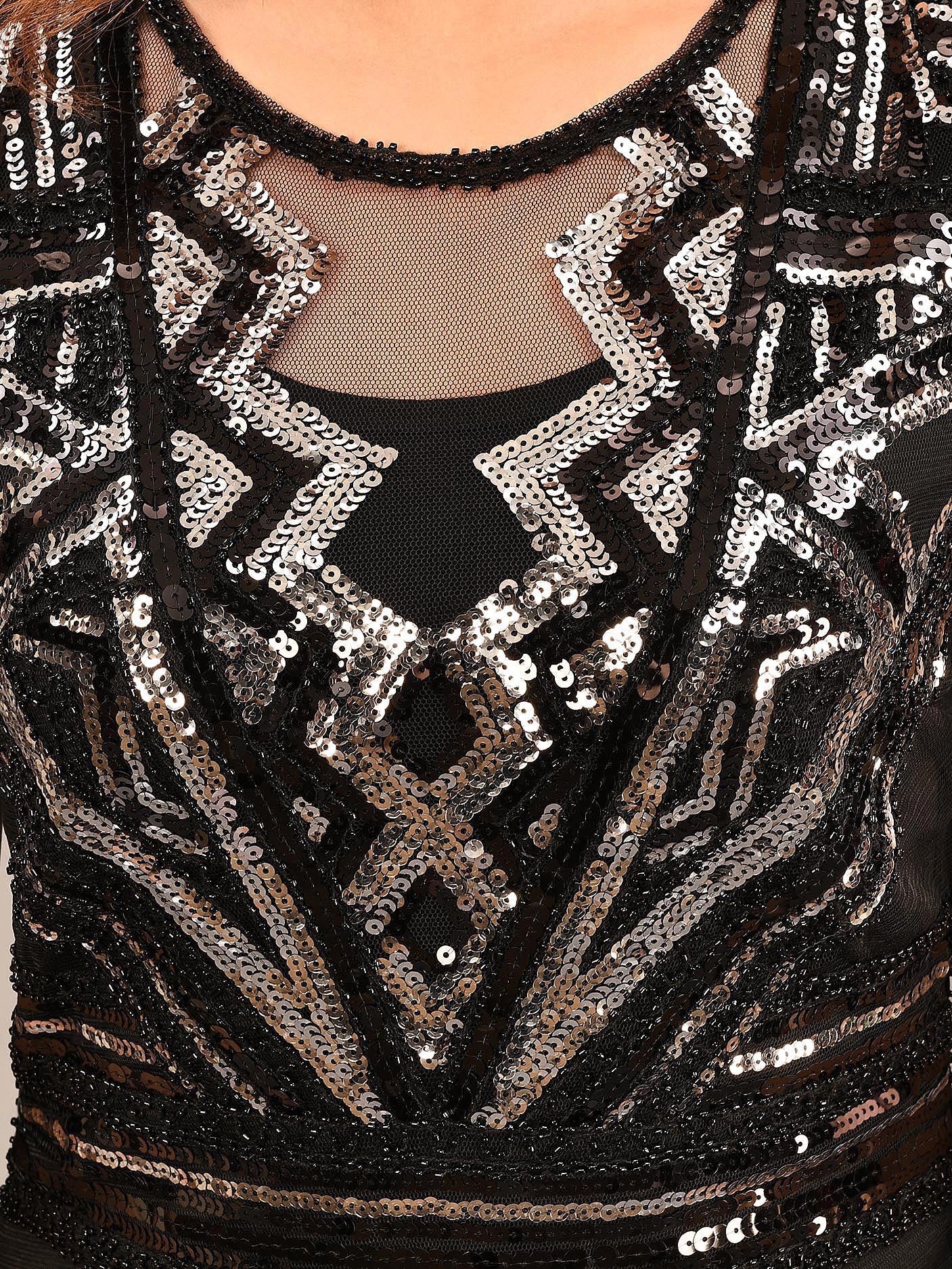 Sequined Net Dress