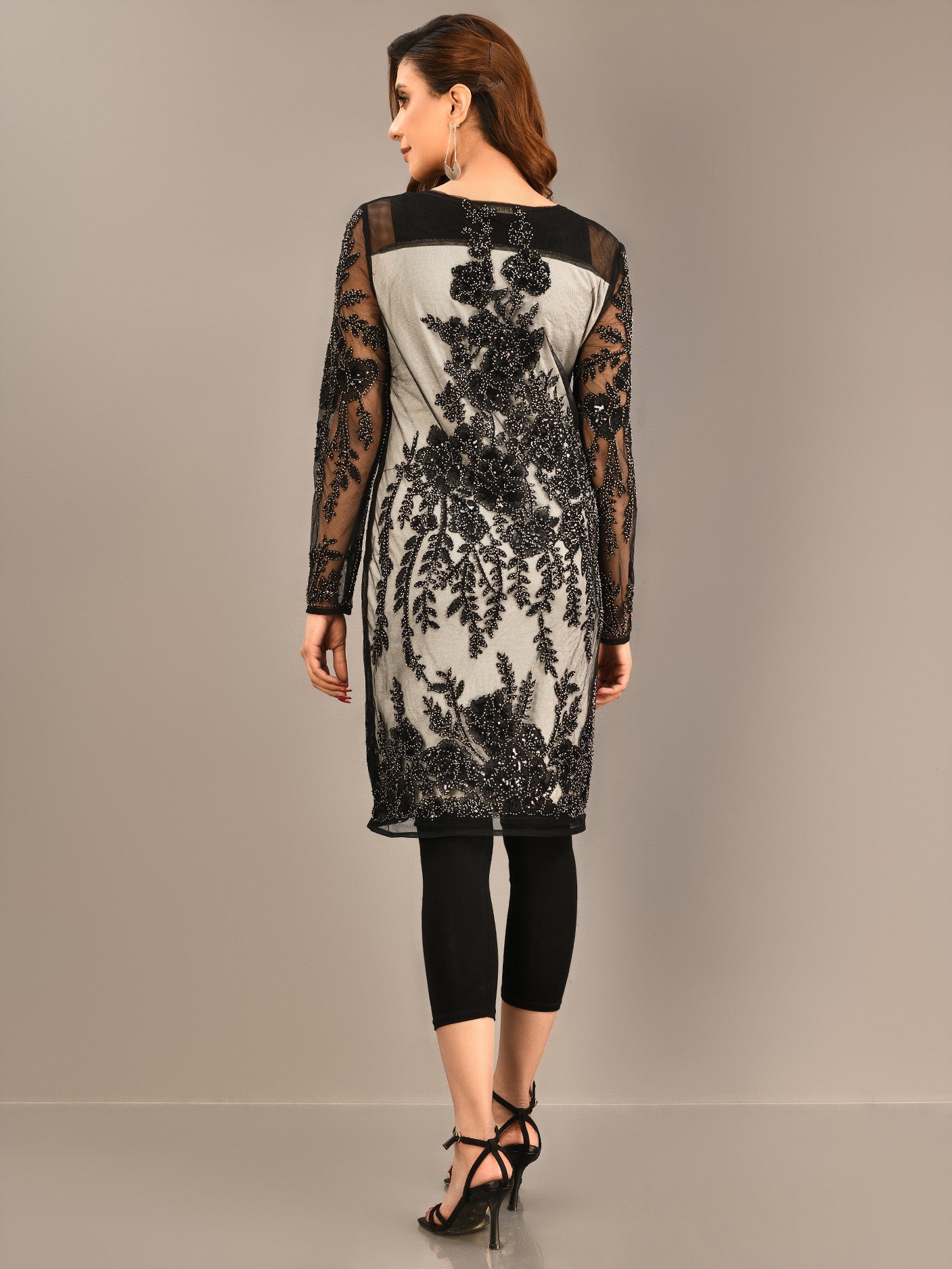 Beaded Net Dress