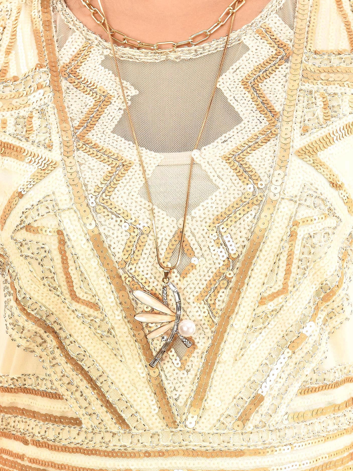 Sequined Net Dress