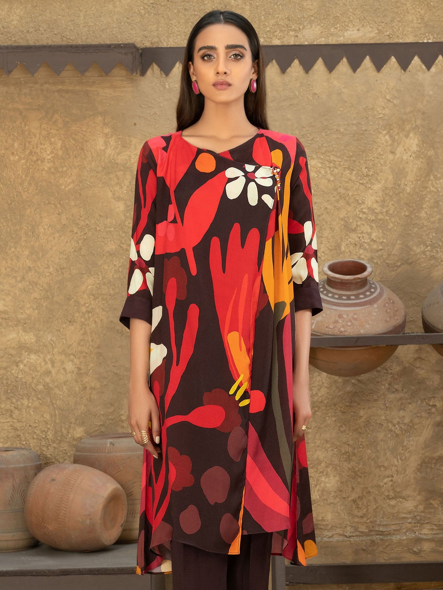 Printed Raw Silk Shirt
