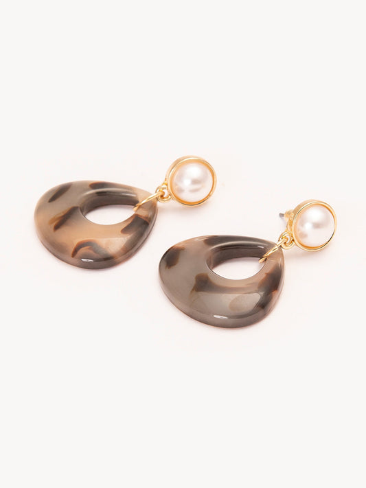 Grey Drop Earrings