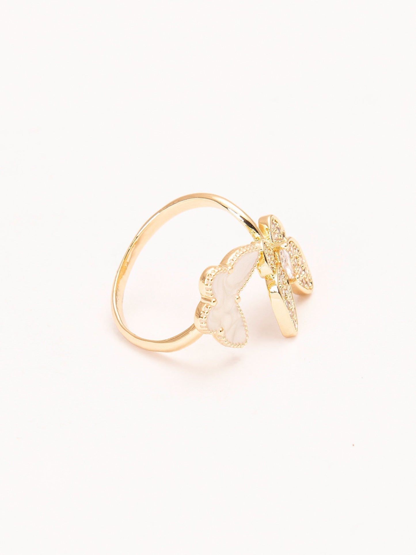 Two Heads Butterfly Ring