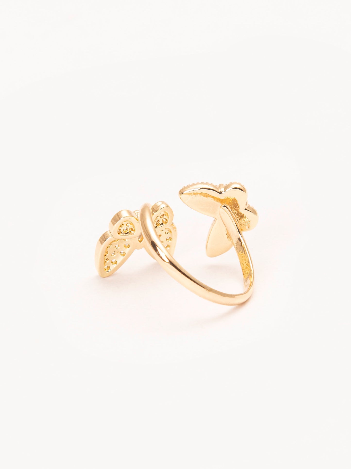 Two Heads Butterfly Ring