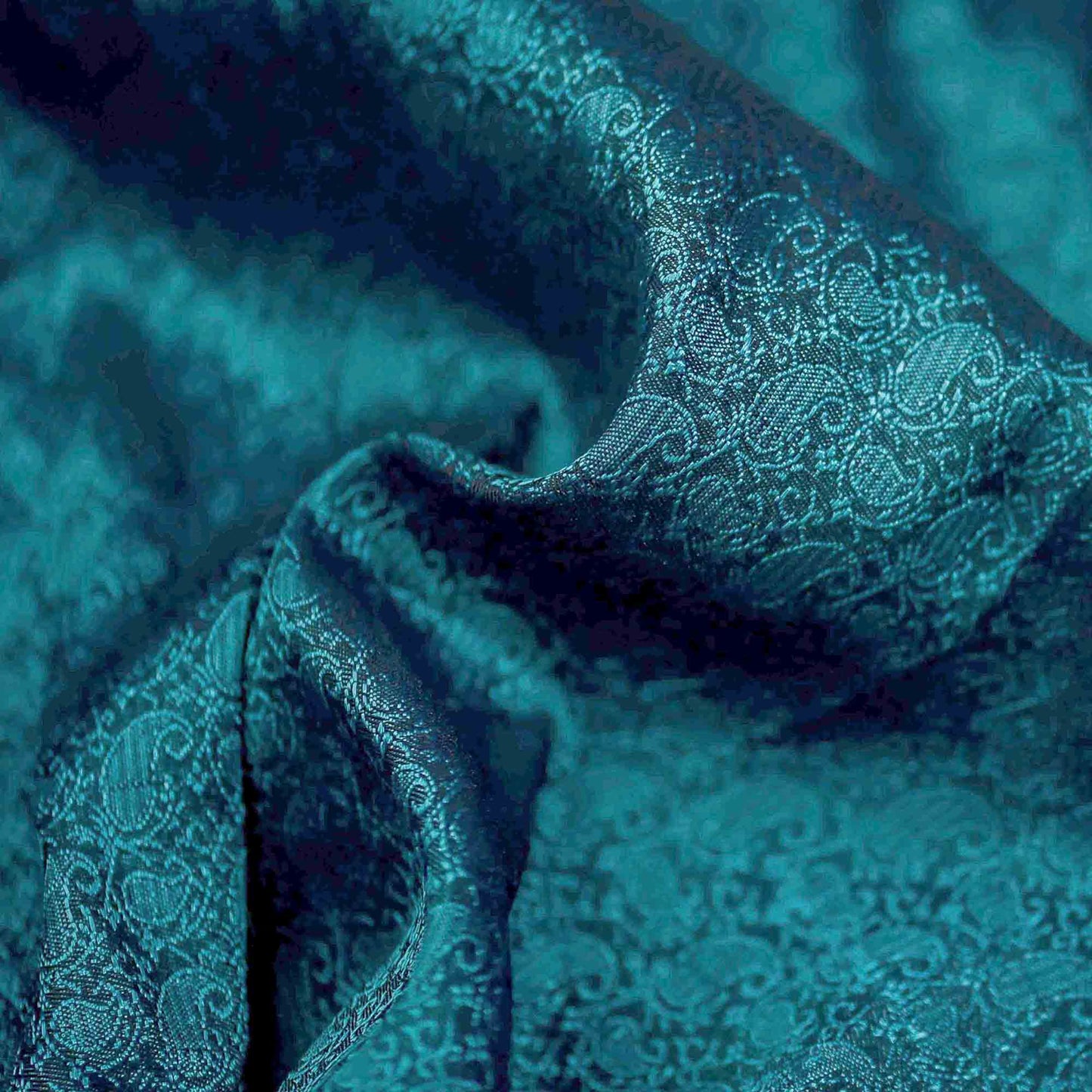 Green Paisely Pattern Banarasi Fabric