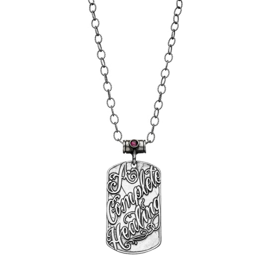 A Complete Healing Dog Tag Necklace | Alef Bet Jewelry by Paula