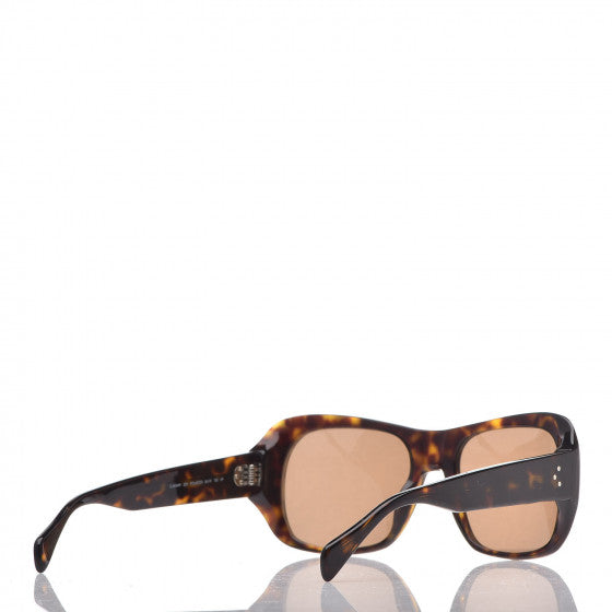 CELINE Square Polarized Sunglasses CL40049I Dark Havana