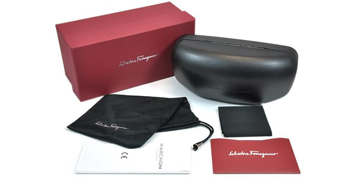 Salvatore Ferragamo Square Ladies Red Sunglasses