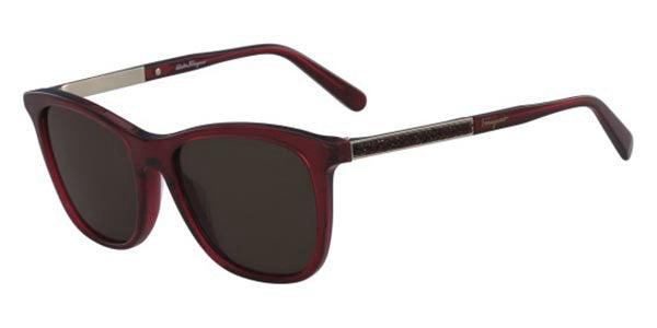 Salvatore Ferragamo Square Ladies Red Sunglasses