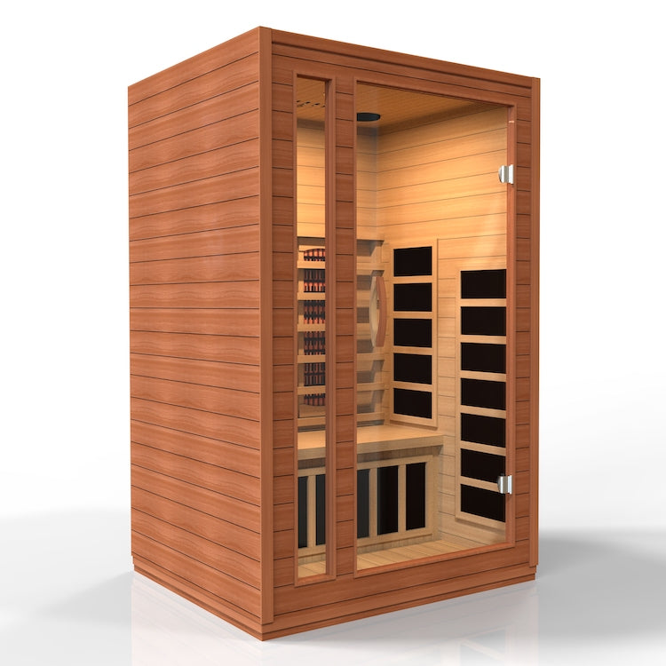 Dynamic Cordoba 2-Person Full Spectrum  Near Zero EMF FAR Infrared Sauna (Canadian Hemlock)