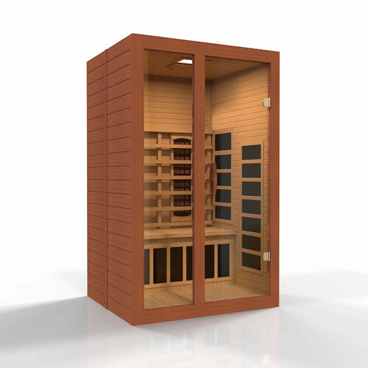 Dynamic Santiago 2-Person Full Spectrum  Near Zero EMF FAR Infrared Sauna (Canadian Hemlock)