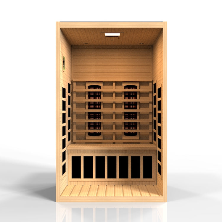 Dynamic Santiago 2-Person Full Spectrum  Near Zero EMF FAR Infrared Sauna (Canadian Hemlock)