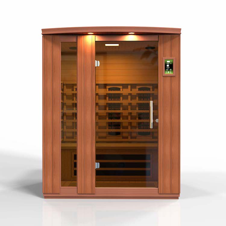 Dynamic Lugano 3-Person Full Spectrum  Near Zero EMF FAR Infrared Sauna (Canadian Hemlock)