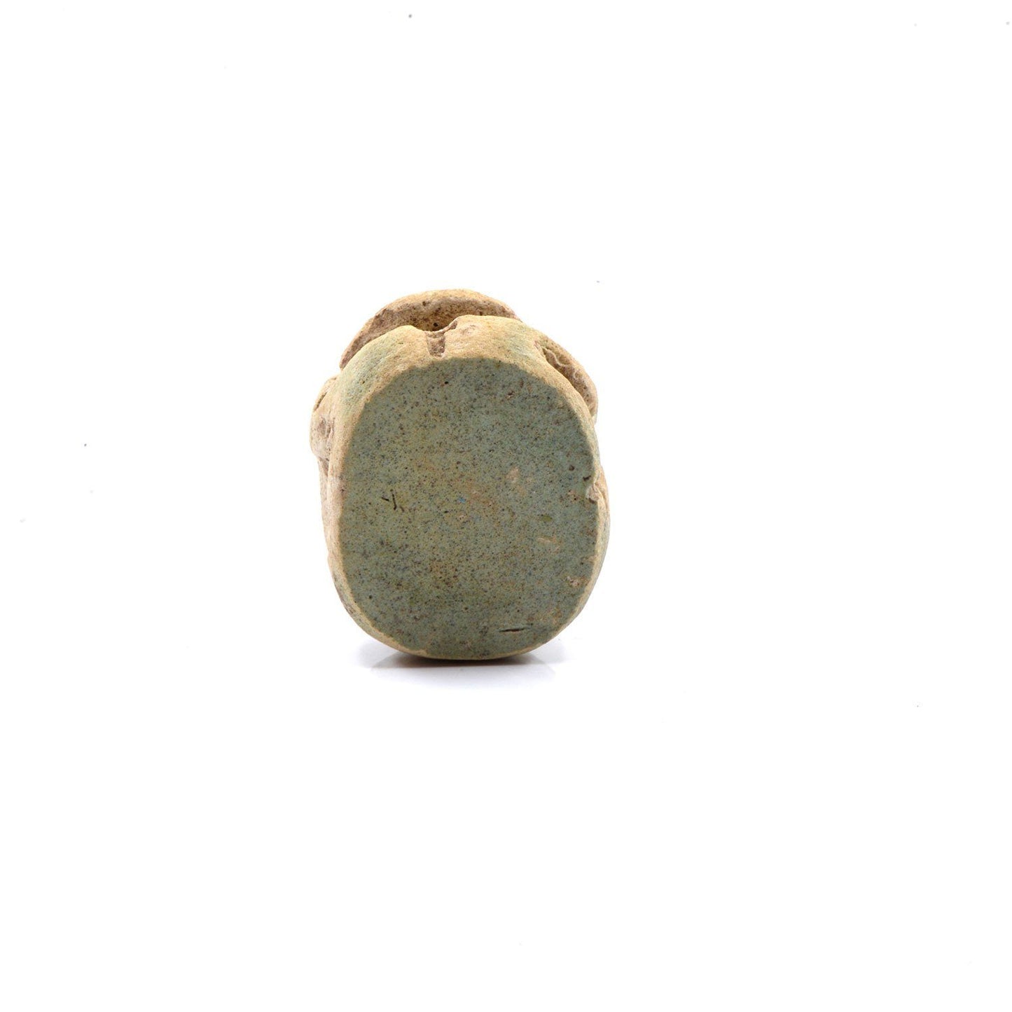 A large Egyptian Pale Green Glazed Scarab, Late Period, Dynasty 26, ca. 664 - 525 BCE