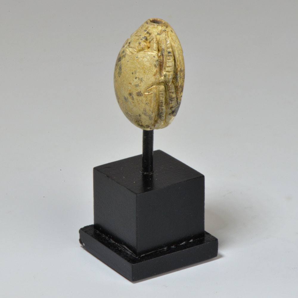 An Egyptian steatite design scarab, Hyksos Period, ca 1600 BCE