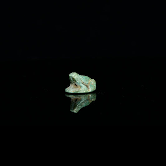 An Egyptian Faience Frog Amulet, New Kingdom, Dynasty 18, ca. 1539-1292 BCE