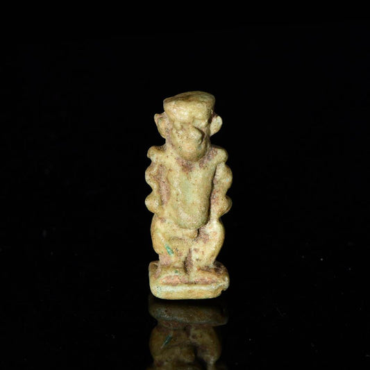 An Egyptian Faience Amulet of Bes, Late Period, ca. 664 - 332 BCE