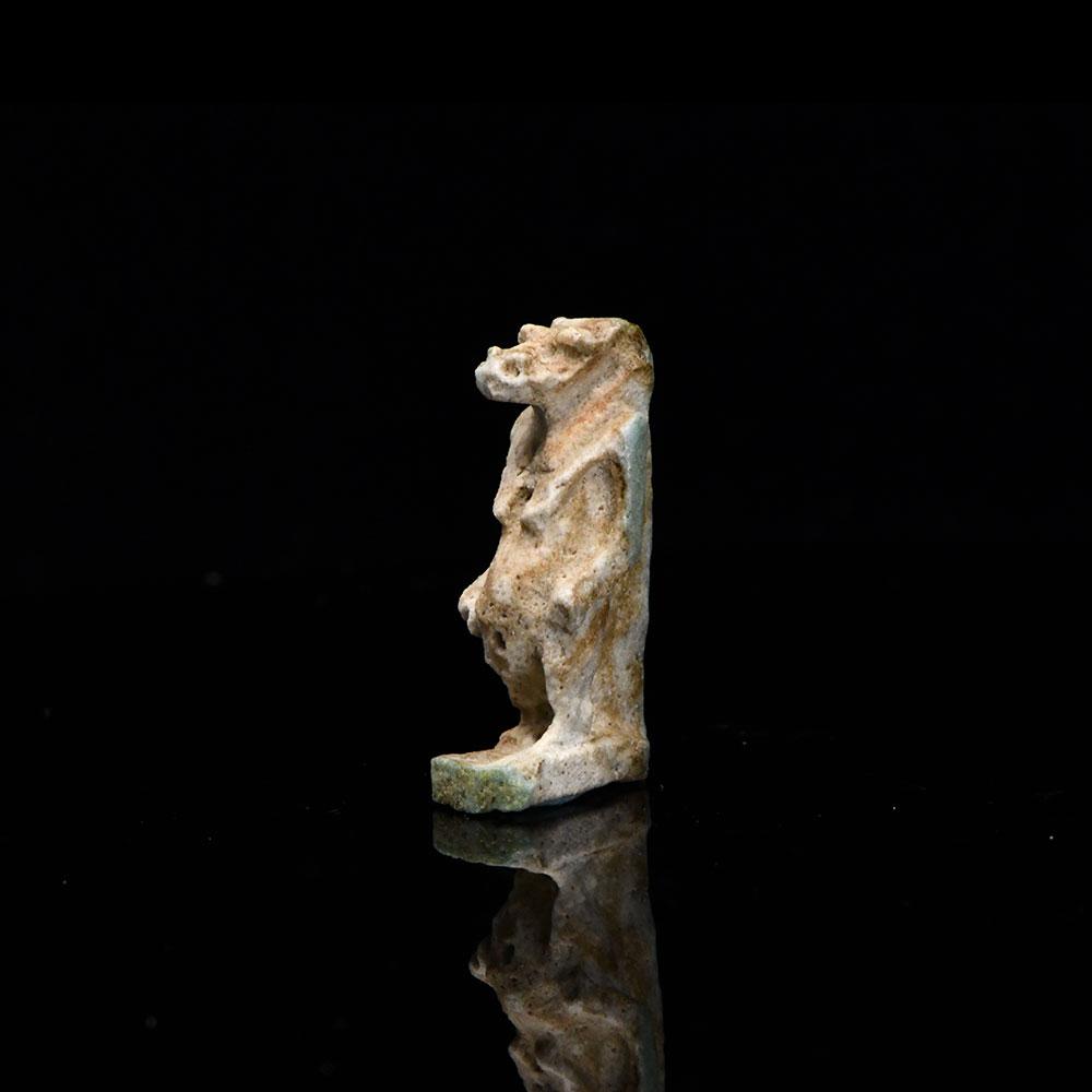 An Egyptian Faience Amulet of Taweret, Late Period, ca. 664 - 332 BCE