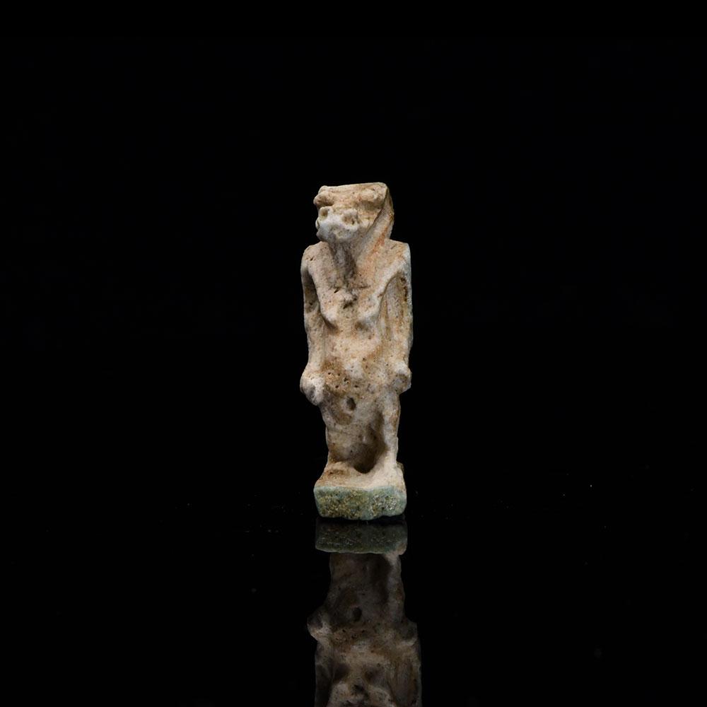 An Egyptian Faience Amulet of Taweret, Late Period, ca. 664 - 332 BCE