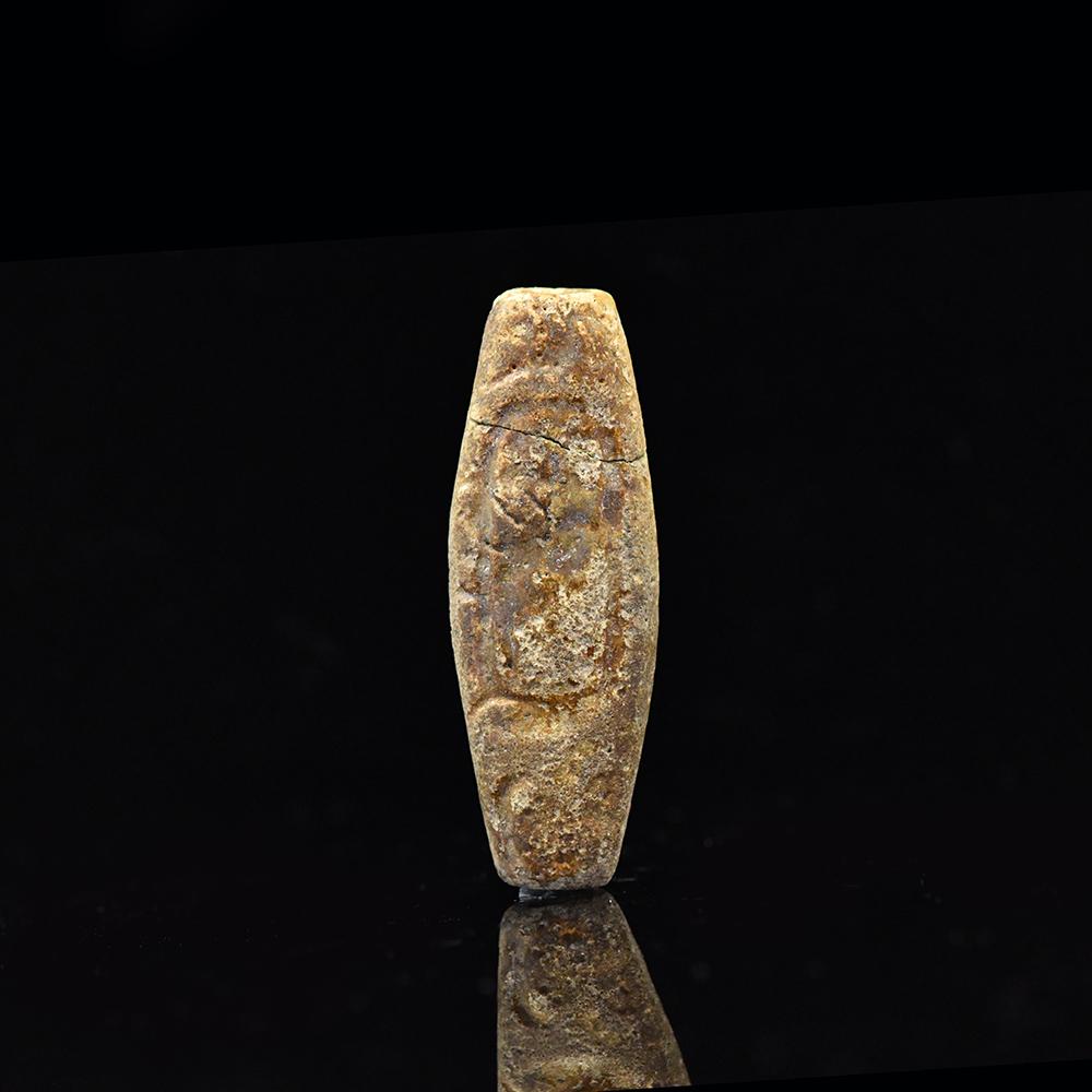 An Egyptian Faience Royal Name Bead for Shabaka, 25th Dynasty, ca. 705 - 690 BCE
