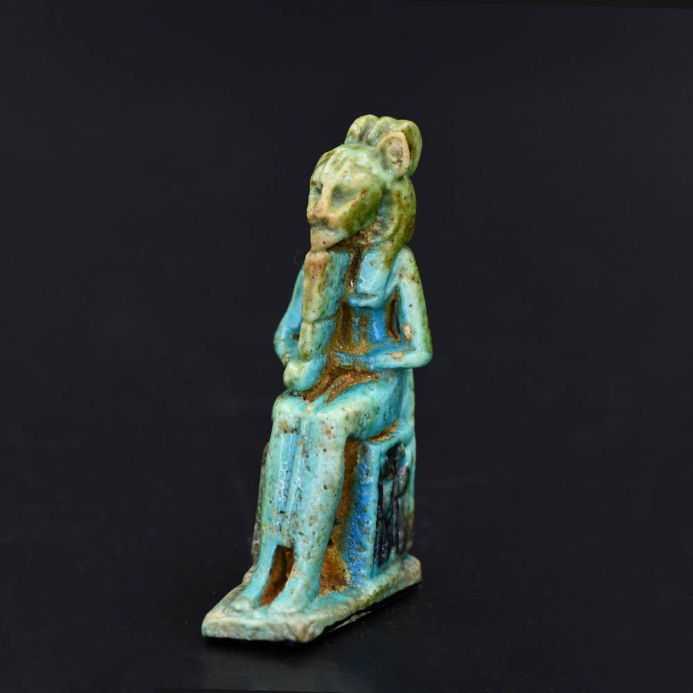 An Egyptian Faience Amulet of Sekhmet, Ptolemaic Period, ca. 300 - 30 BCE
