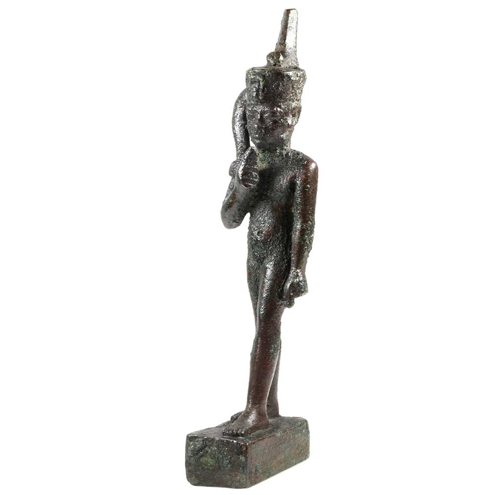 An Egyptian Bronze Figure of Harpokrates, Late Period ca. 664 - 552 BCE
