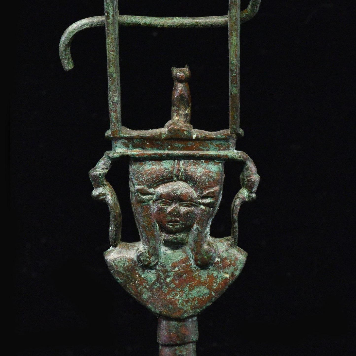 An Egyptian Bronze Sistrum, 26th Dynasty, Saite Period, ca. 664 - 525 BCE